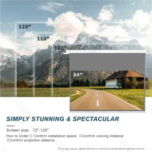 Màn chiếu âm trần quang học VIVIDSTORM VPCLALR120H 120 inch – Chiếu xa