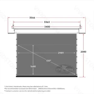 Màn chiếu âm trần quang học VIVIDSTORM VPCLALR135H 135 inch – Chiếu xa