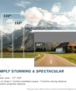 Màn chiếu âm trần quang học VIVIDSTORM VPCLALR135H 135 inch – Chiếu xa