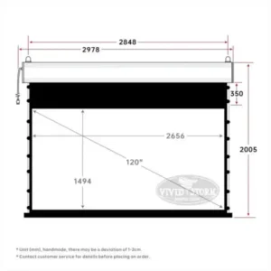 Màn chiếu điện Tab-tensioned Vividstorm VMSLWA120H 120 Inch (16:9) – All White