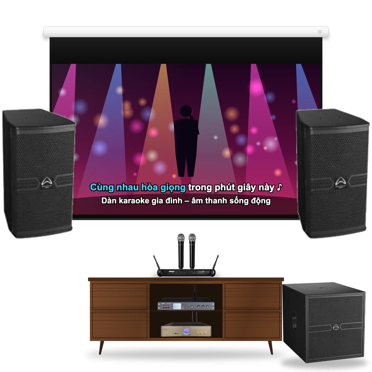 Dàn Karaoke Karaoke Premium P2 – Wharfedale Anglo X10A + Sub E18B