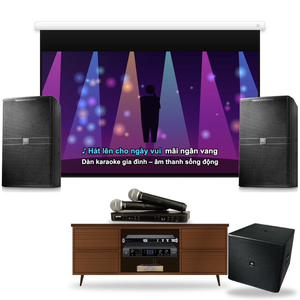 Dàn Karaoke Karaoke Reference R1 – JBL KP4015 + Sub KP6018S