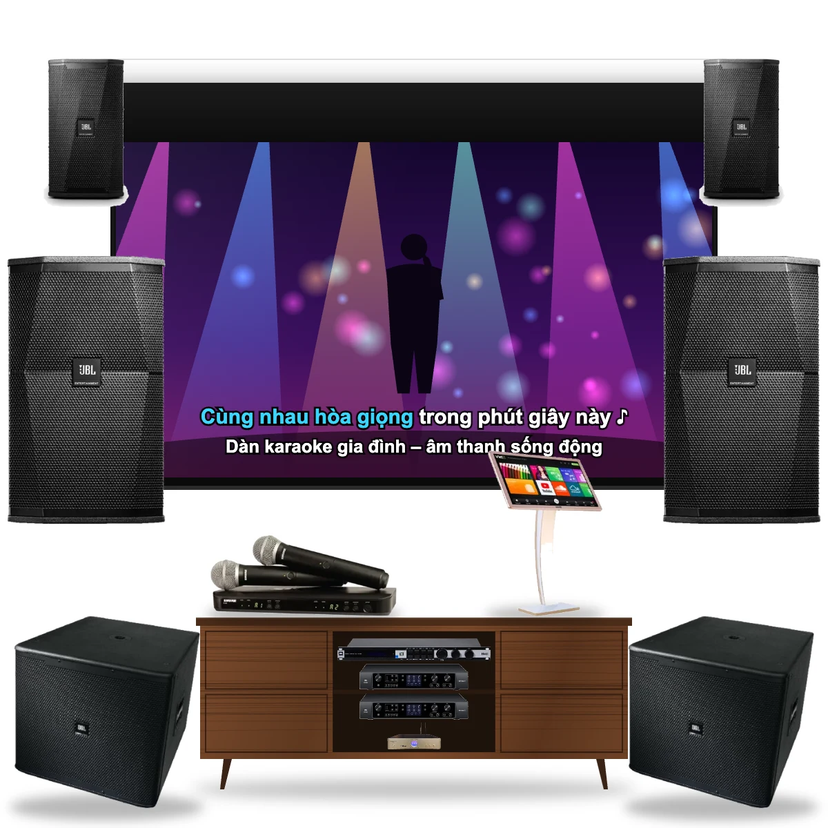 Dàn Karaoke Karaoke Ultimate U2 – JBL XS15 + 2 Sub KP6018S