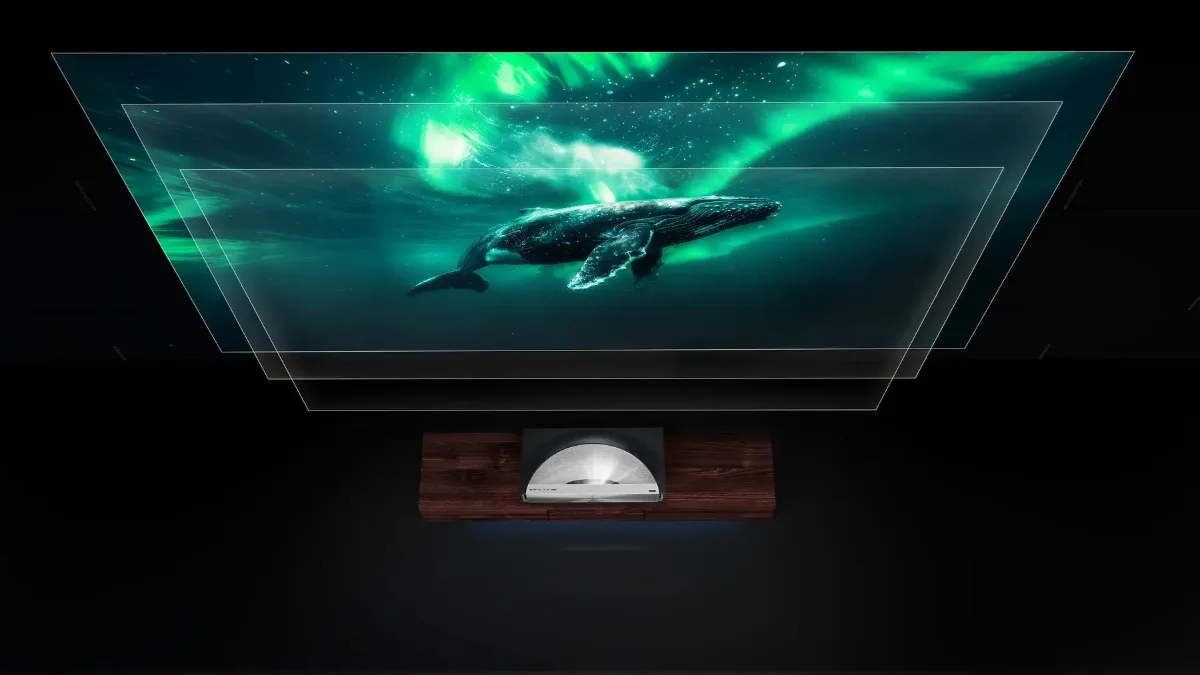 Hisense PX4-PRO chiếu siêu gần, đặt sát tường cho hình tới 200 inch