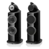 Cặp loa Bowers & Wilkins 801 D4 Đen bóng (Gloss Black) – 1 loa có lưới che, 1 loa không lưới