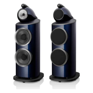 Cặp loa Bowers & Wilkins 801 D4 Signature Xanh Midnight ánh kim (Midnight Blue Metallic) – 1 loa có lưới che, 1 loa không lưới