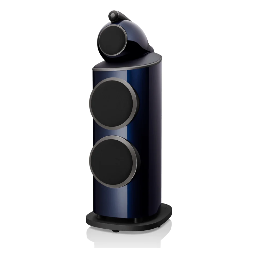 Loa Bowers & Wilkins 801 D4 Signature Xanh Midnight ánh kim (Midnight Blue Metallic) có lưới che