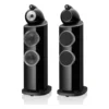 Cặp loa Bowers & Wilkins 803 D4 Đen bóng (Gloss Black) – 1 loa có lưới che, 1 loa không lưới