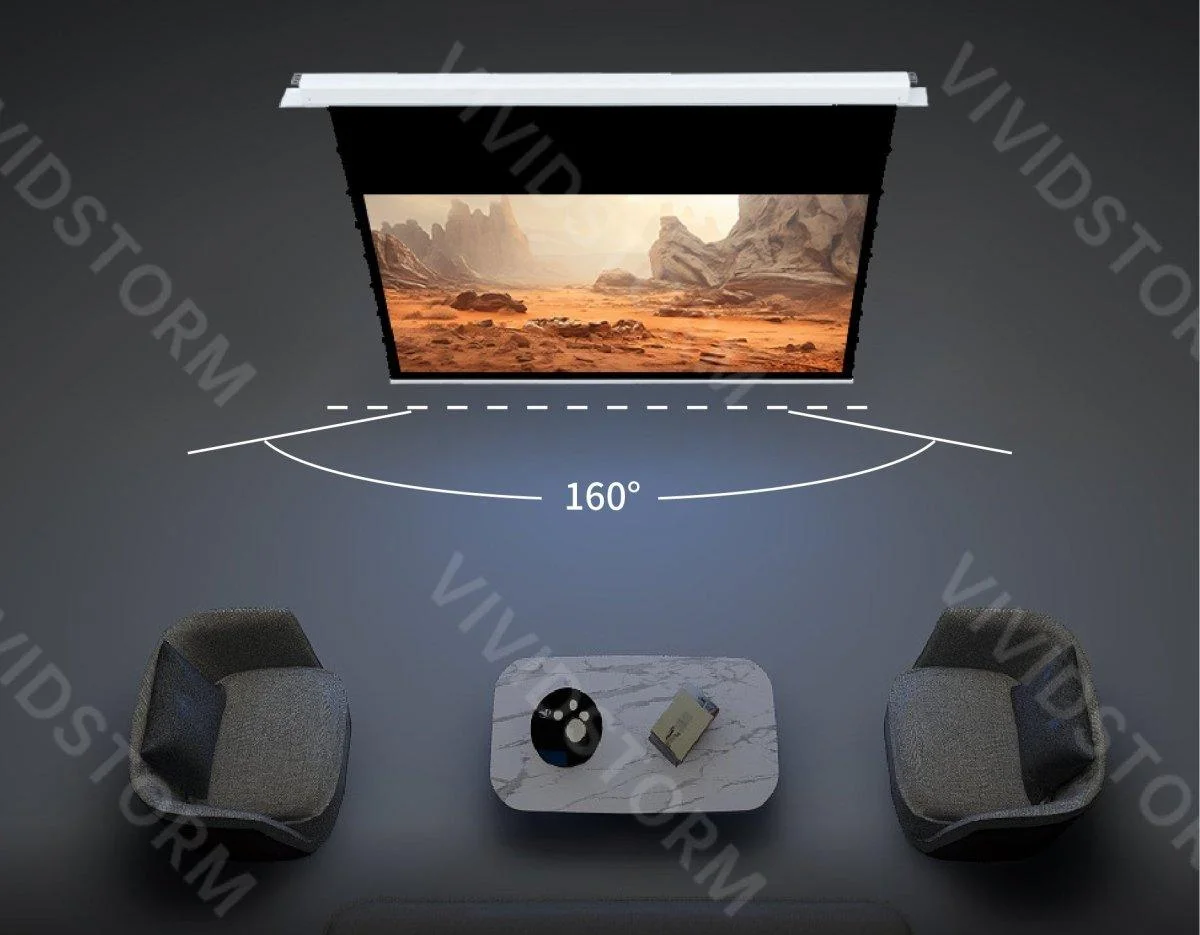 Màn chiếu âm trần VIVIDSTORM PHANTOM White Cinema – không gian lắp đặt thực tế