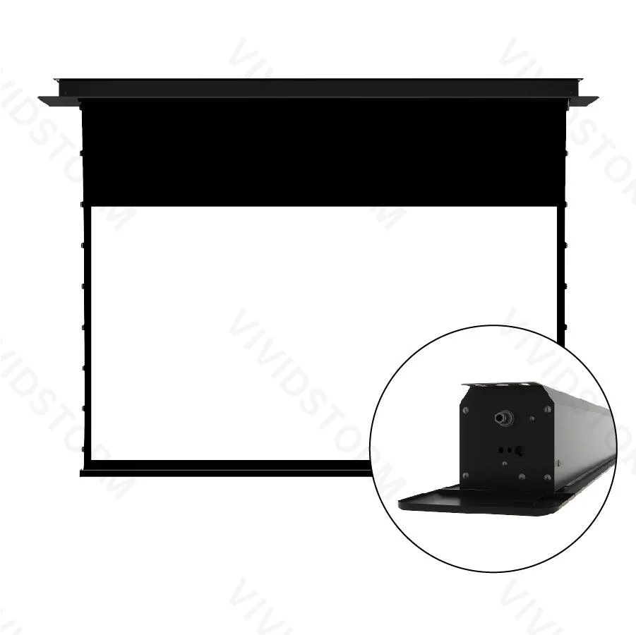 Màn chiếu âm trần VIVIDSTORM PHANTOM White Cinema – hộp màn vỏ đen