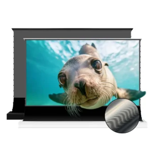 Màn chiếu để sàn UST VIVIDSTORM S PRO ALR – hộp màn và vải căng tab
