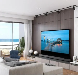 Màn chiếu điện để sàn VIVIDSTORM Pearl White Cinema Plus – đặt trên sàn, không khoan tường