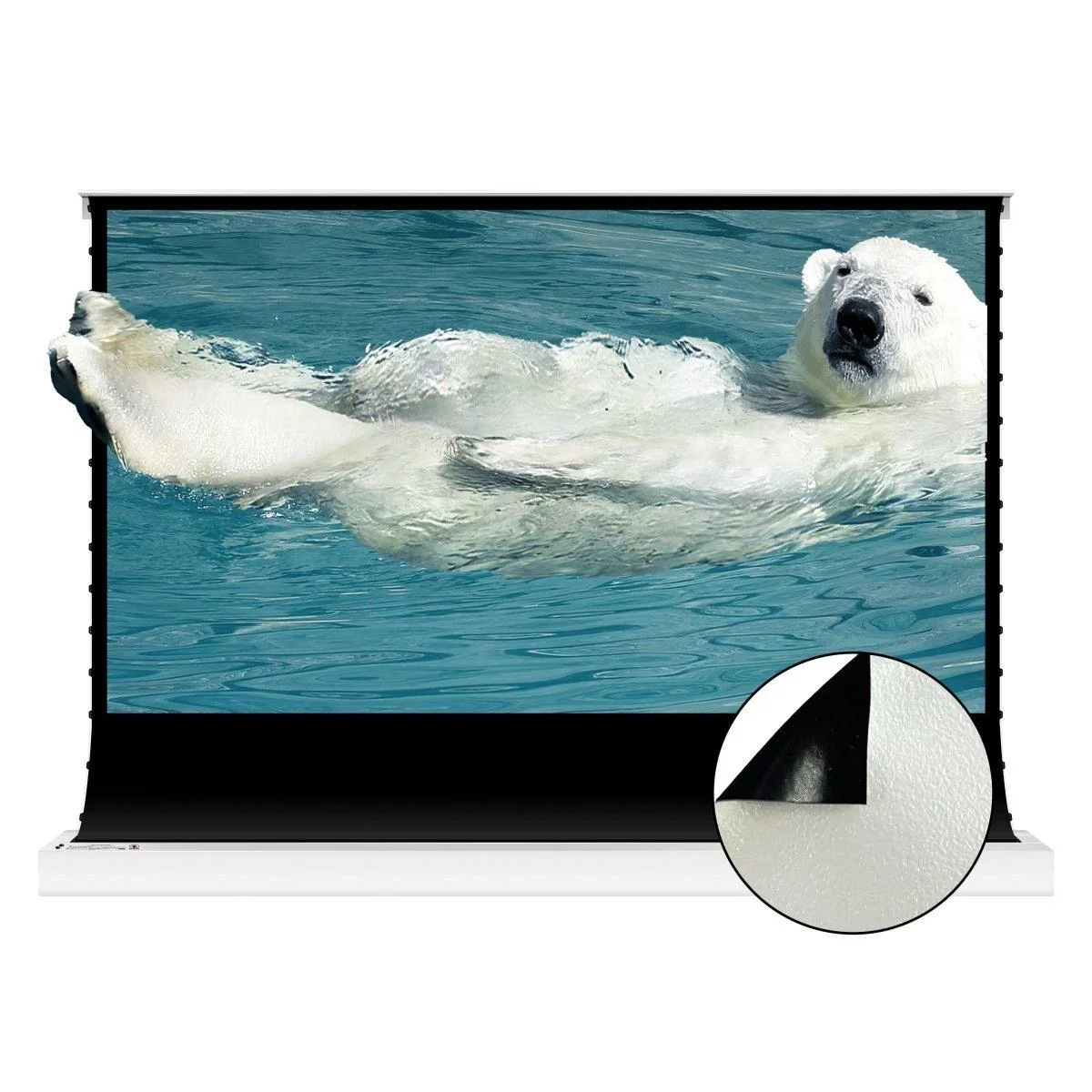 Màn chiếu điện để sàn VIVIDSTORM Pearl White Cinema Plus – vỏ trắng