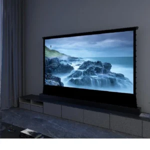 Màn chiếu điện để sàn VIVIDSTORM Pearl White Cinema Plus – xem phim khi phòng còn ánh sáng