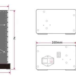 Màn chiếu điện để sàn VIVIDSTORM S 3D ALR – sơ đồ kích thước