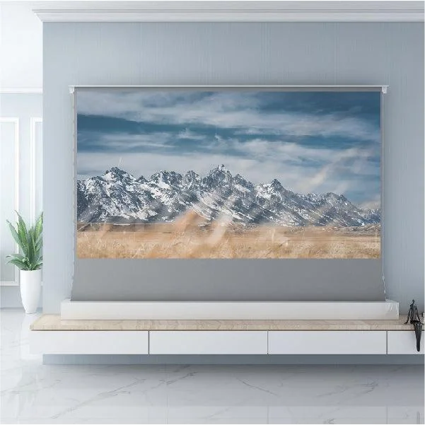 Màn chiếu điện để sàn VIVIDSTORM S ALR P – phòng khách sáng