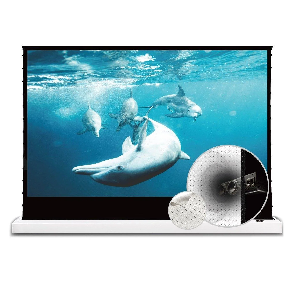 Màn chiếu điện để sàn VIVIDSTORM S White Cinema P – ảnh sản phẩm