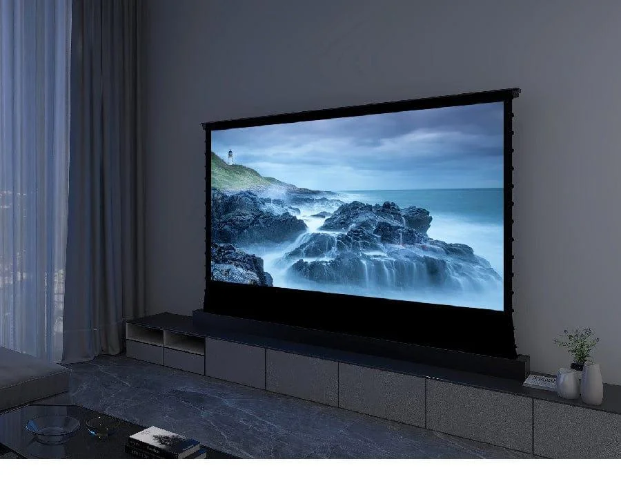 Màn chiếu điện để sàn VIVIDSTORM S White Cinema P – xem phim trong phòng khách