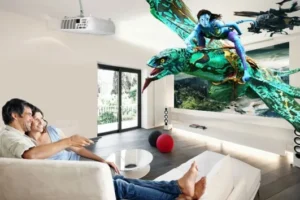 Màn chiếu điện DALITE Film Fiberglass 16:9 – xem phim gia đình