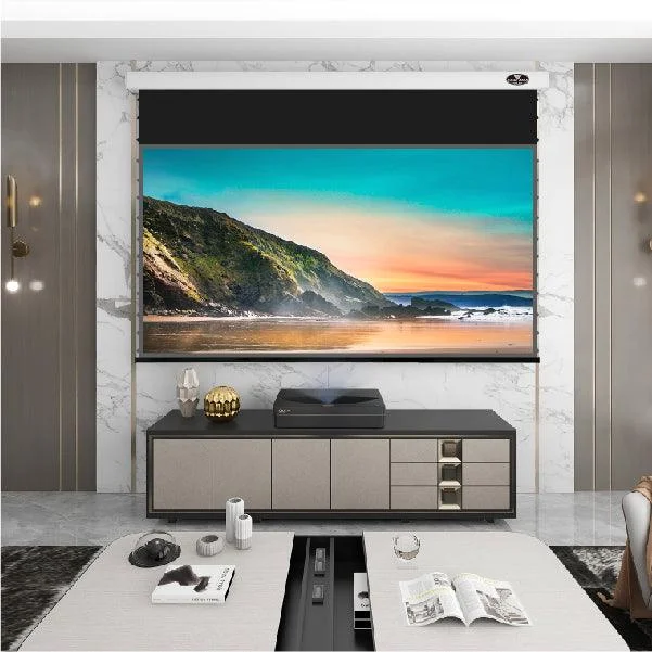 Màn chiếu điện UST VIVIDSTORM PRO Slimline ALR – lắp trong phòng khách