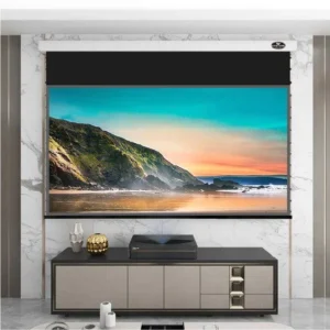 Màn chiếu điện UST VIVIDSTORM PRO Slimline ALR – phòng khách hiện đại
