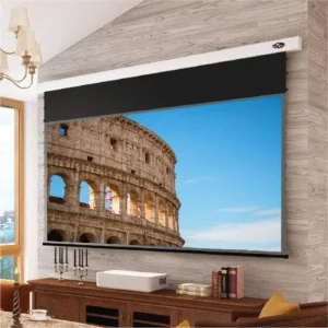 Màn chiếu điện UST VIVIDSTORM PRO Slimline ALR – phòng khách ánh sáng tự nhiên