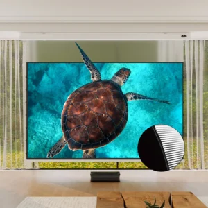 Màn chiếu điện UST VIVIDSTORM PRO Slimline ALR – vỏ trắng, viền trên trong suốt
