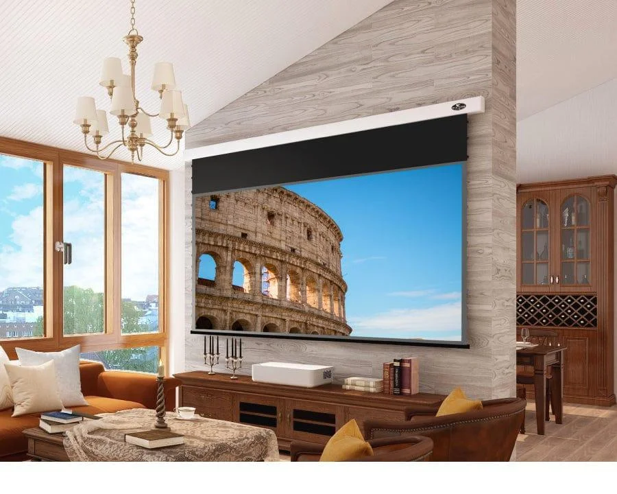 Màn chiếu điện UST VIVIDSTORM PRO Slimline ALR – xem phim khi phòng còn ánh sáng