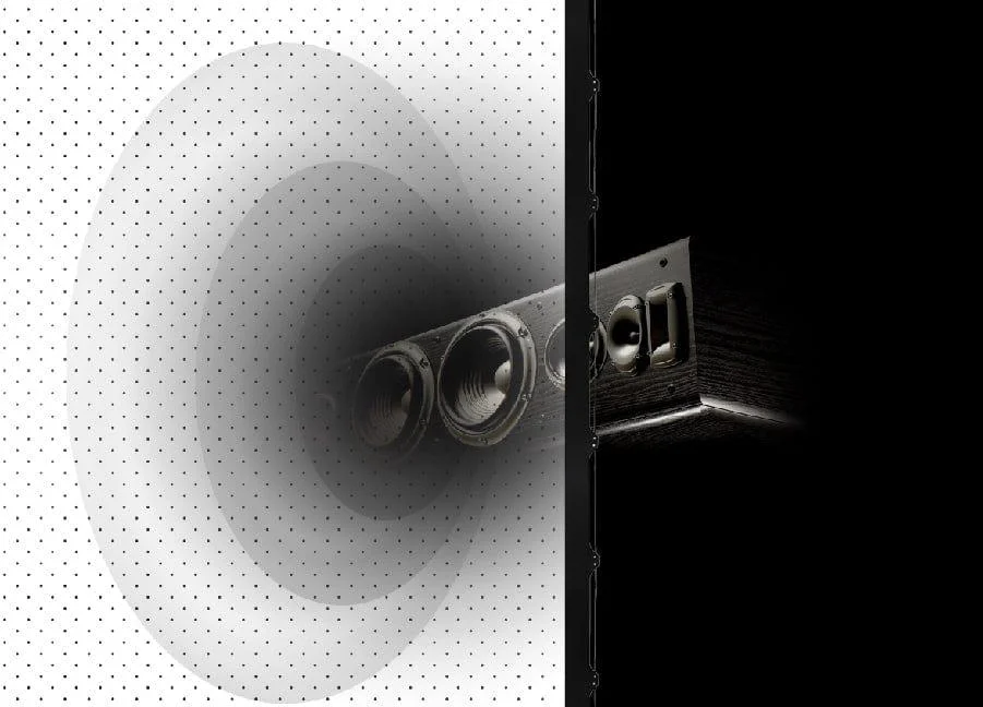 Màn chiếu điện căng tab VIVIDSTORM White Cinema P Slimline – vải đục lỗ cho âm thanh xuyên qua