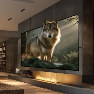 Màn chiếu khung VIVIDSTORM Lite Hyper cho máy chiếu siêu gần – không gian lắp đặt thực tế