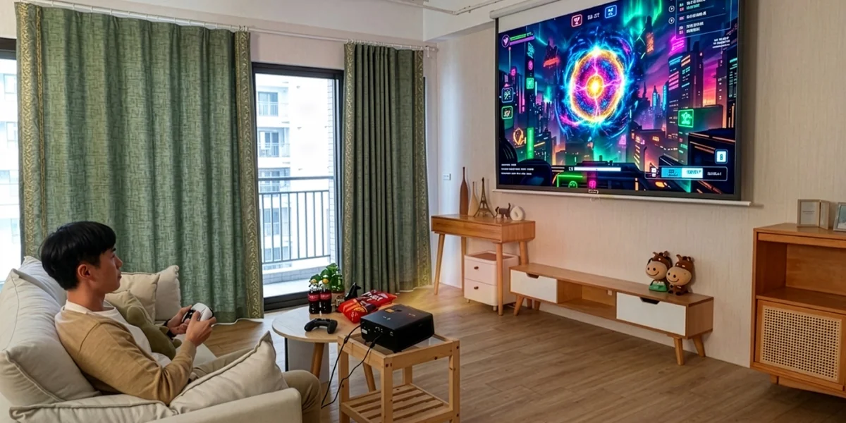 Máy chiếu Optoma PK110S trong không gian thực tế