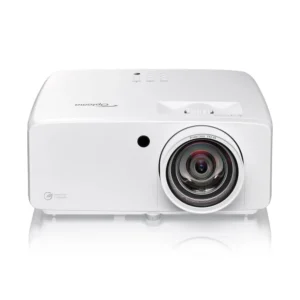 Máy chiếu Optoma ZK521ST – thân máy màu trắng, nhìn chéo trái