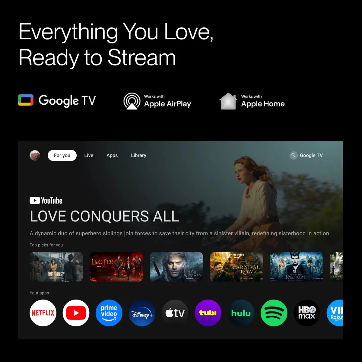 Valerion VisionMaster Max tích hợp Google TV