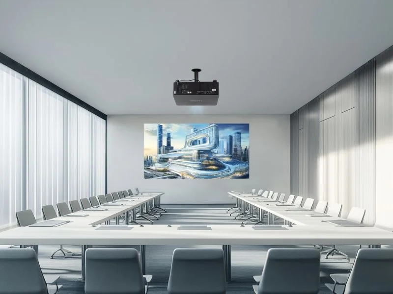 Máy chiếu ViewSonic LS950-4K trong phòng họp hội đồng