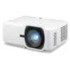 Máy chiếu ViewSonic LSD500-4K – thân máy trắng, nhìn chéo trái