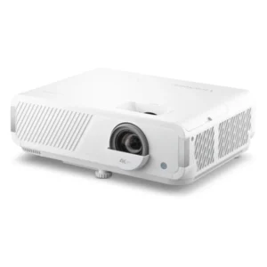 Máy chiếu ViewSonic LX720-4K – thân máy trắng, nhìn chéo trái