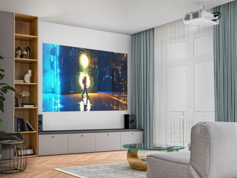 Máy chiếu ViewSonic LX720-4K trong phòng khách